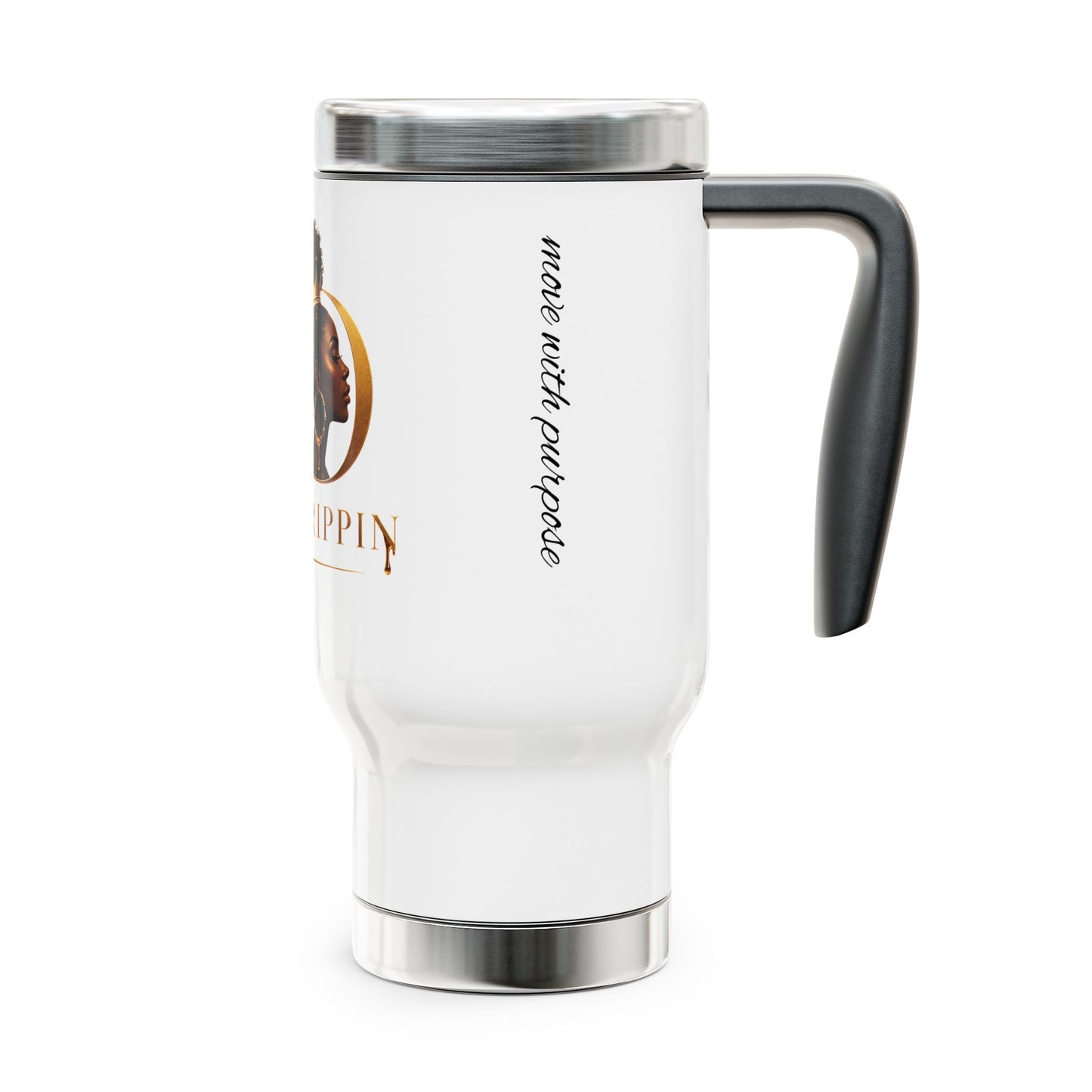 Stainless Steel Travel Mug with Handle, 14oz